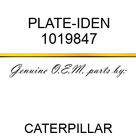 PLATE-IDEN 1019847