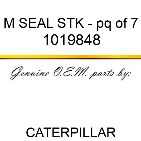 M SEAL STK - pq of 7 1019848