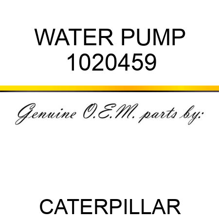 WATER PUMP 1020459