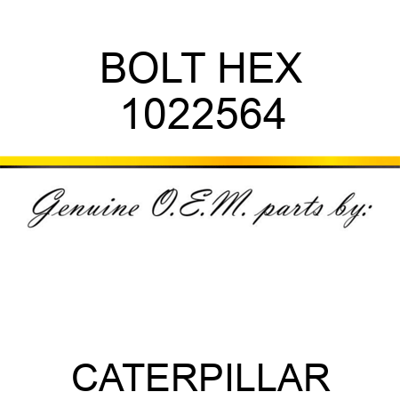 BOLT HEX 1022564