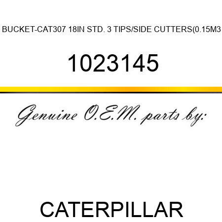 BUCKET-CAT307 18IN STD. 3 TIPS/SIDE CUTTERS(0.15M3 1023145