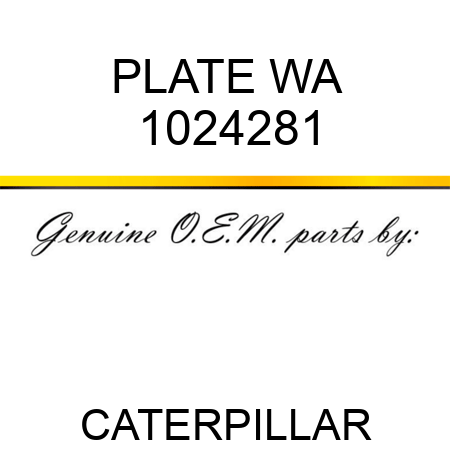 PLATE WA 1024281