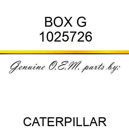 BOX G 1025726