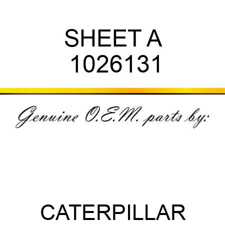 SHEET A 1026131