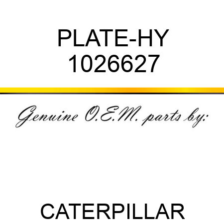 PLATE-HY 1026627
