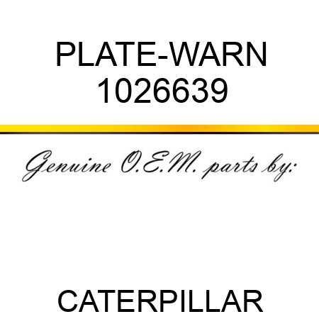 PLATE-WARN 1026639