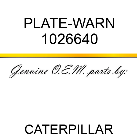 PLATE-WARN 1026640