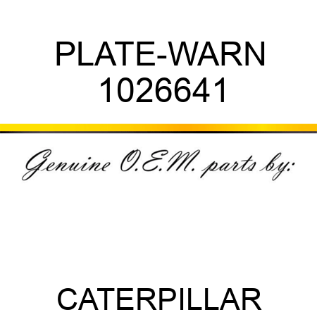 PLATE-WARN 1026641