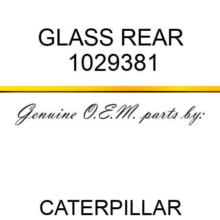 GLASS REAR 1029381