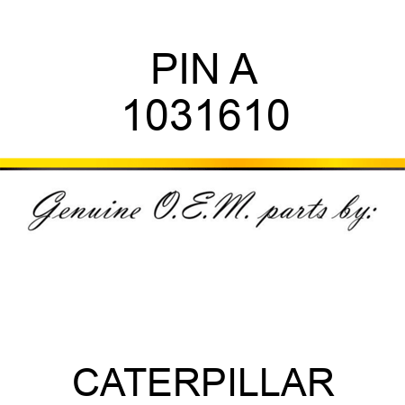 PIN A 1031610