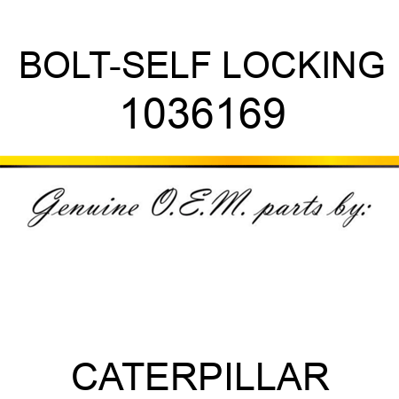 BOLT-SELF LOCKING 1036169