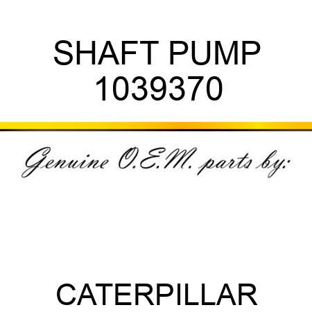 SHAFT PUMP 1039370