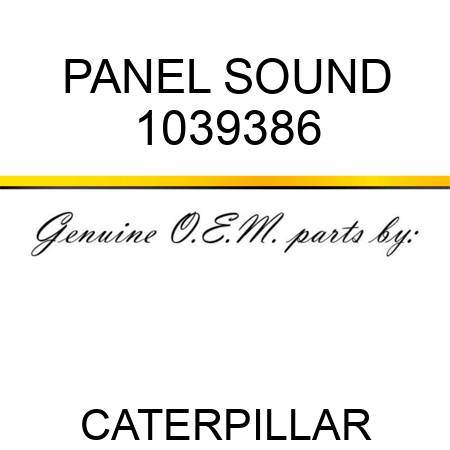 PANEL SOUND 1039386