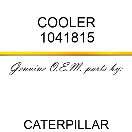 COOLER 1041815
