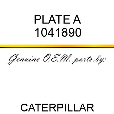 PLATE A 1041890