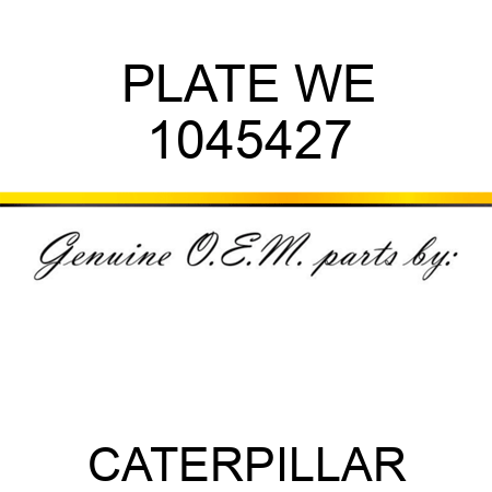 PLATE WE 1045427