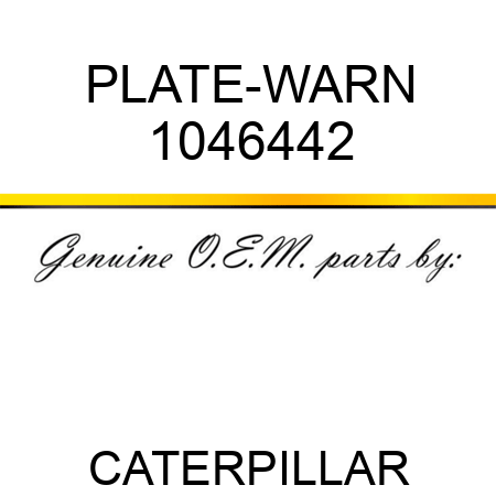PLATE-WARN 1046442