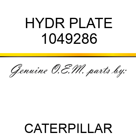 HYDR PLATE 1049286