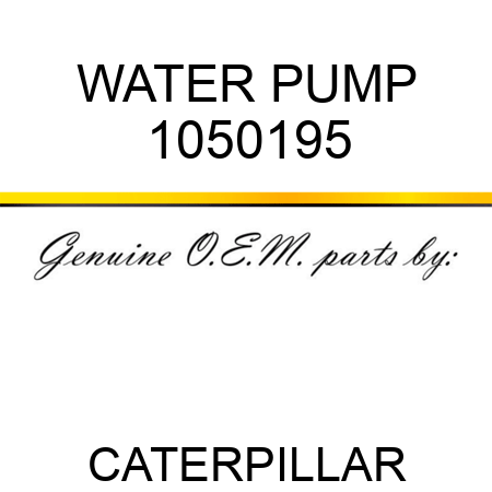 WATER PUMP 1050195