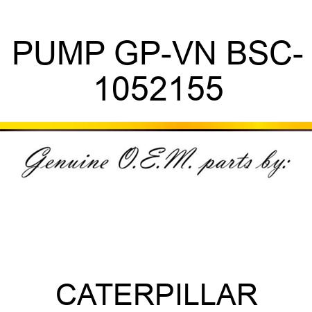 PUMP GP-VN BSC- 1052155