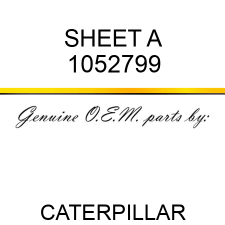 SHEET A 1052799