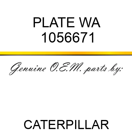PLATE WA 1056671