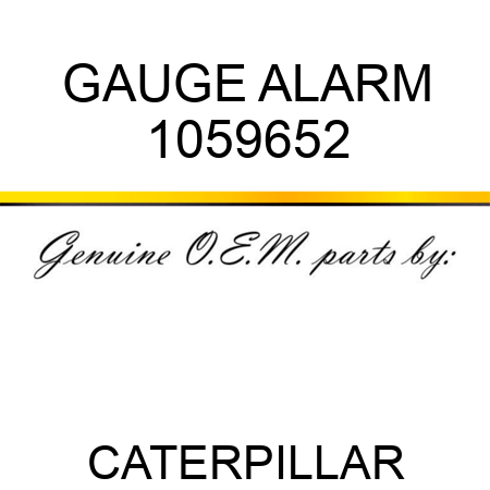 GAUGE ALARM 1059652