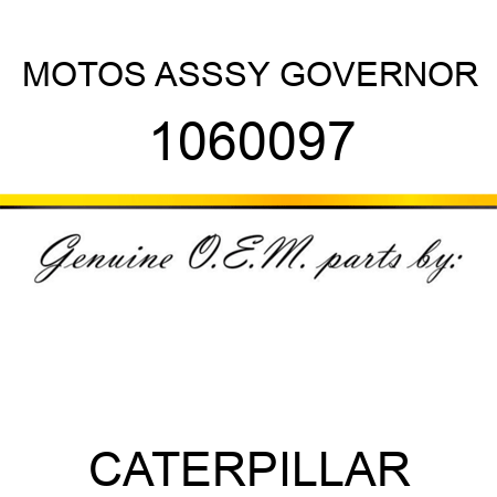 MOTOS ASSSY GOVERNOR 1060097