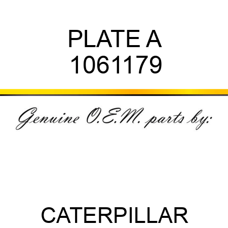 PLATE A 1061179