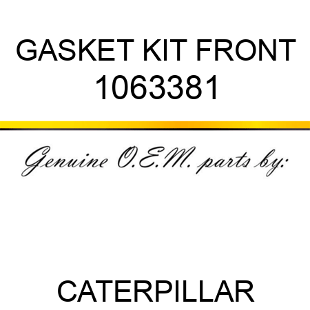 GASKET KIT FRONT 1063381