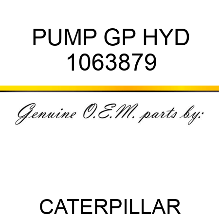 PUMP GP HYD 1063879
