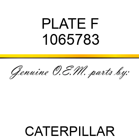 PLATE F 1065783