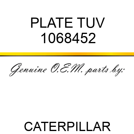 PLATE TUV 1068452