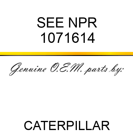SEE NPR 1071614