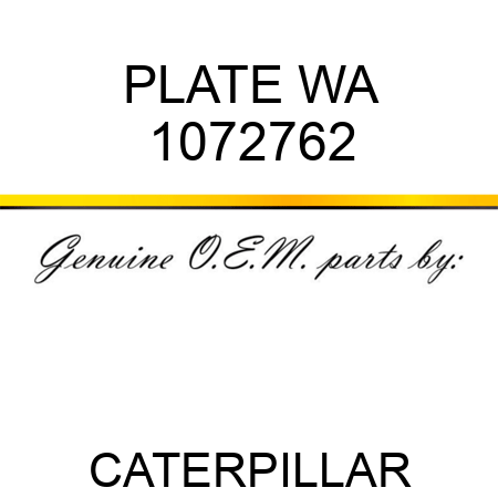 PLATE WA 1072762