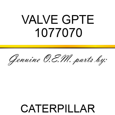 VALVE GPTE 1077070