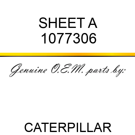 SHEET A 1077306