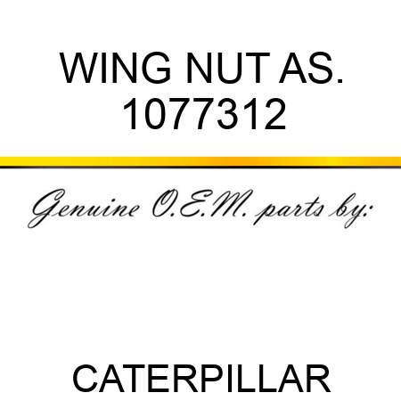 WING NUT AS. 1077312