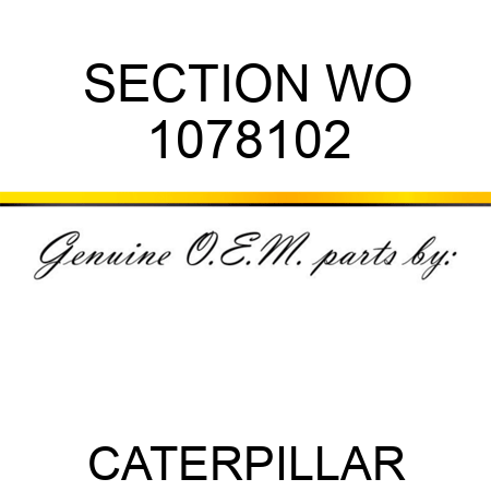 SECTION WO 1078102