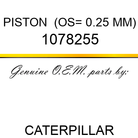 PISTON  (OS= 0.25 MM) 1078255