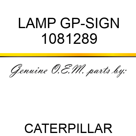 LAMP GP-SIGN 1081289