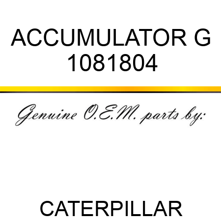 ACCUMULATOR G 1081804
