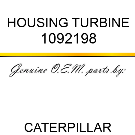 HOUSING TURBINE 1092198