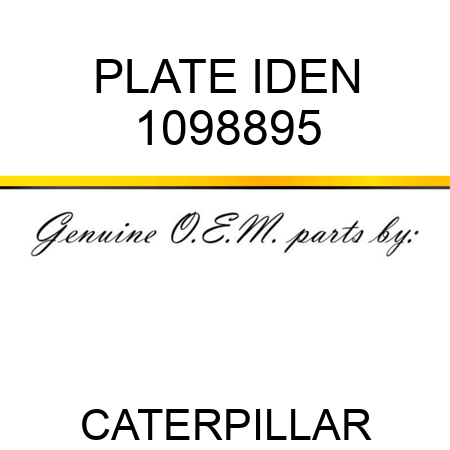 PLATE IDEN 1098895