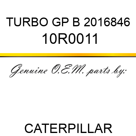 TURBO GP B 2016846 10R0011