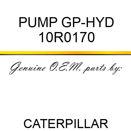 PUMP GP-HYD 10R0170