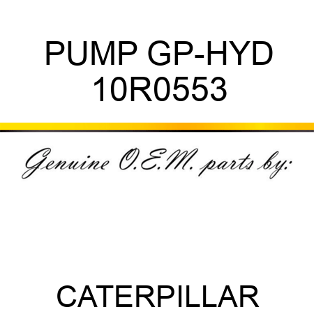 PUMP GP-HYD 10R0553