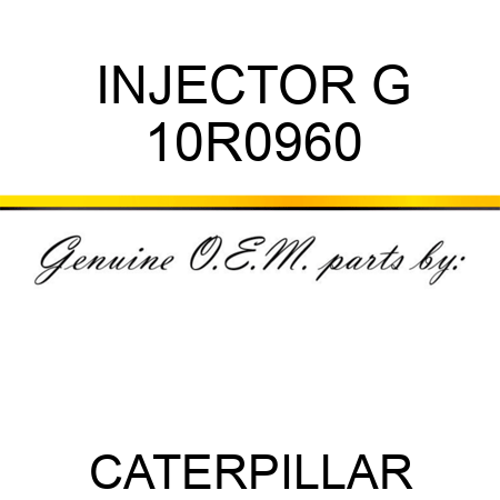 INJECTOR G 10R0960