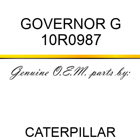 GOVERNOR G 10R0987