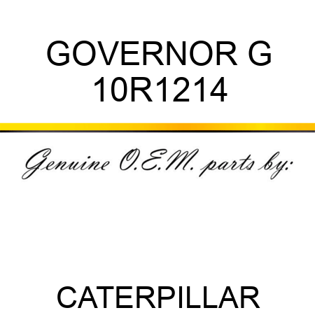 GOVERNOR G 10R1214